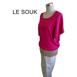 ルスーク(Le souk)の【LE SOUK】ルスーク　ドルマンスリーブプルオーバー【鮮やかピンク】(カットソー(半袖/袖なし))