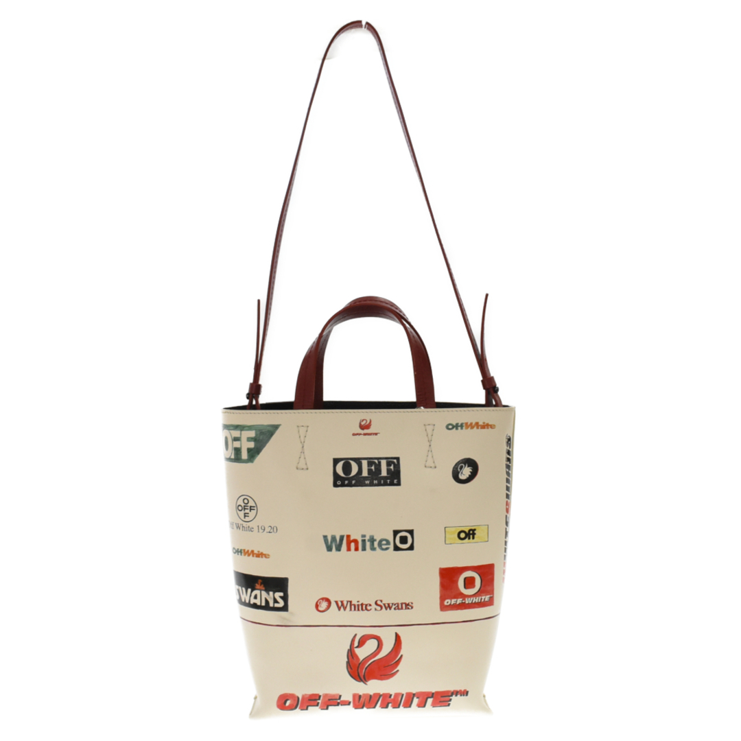 OFF-WHITE オフホワイト MULTI LOGO TOTE BAG マルチロゴ レザー トートバッグ ホワイト OWNA039E 19990102