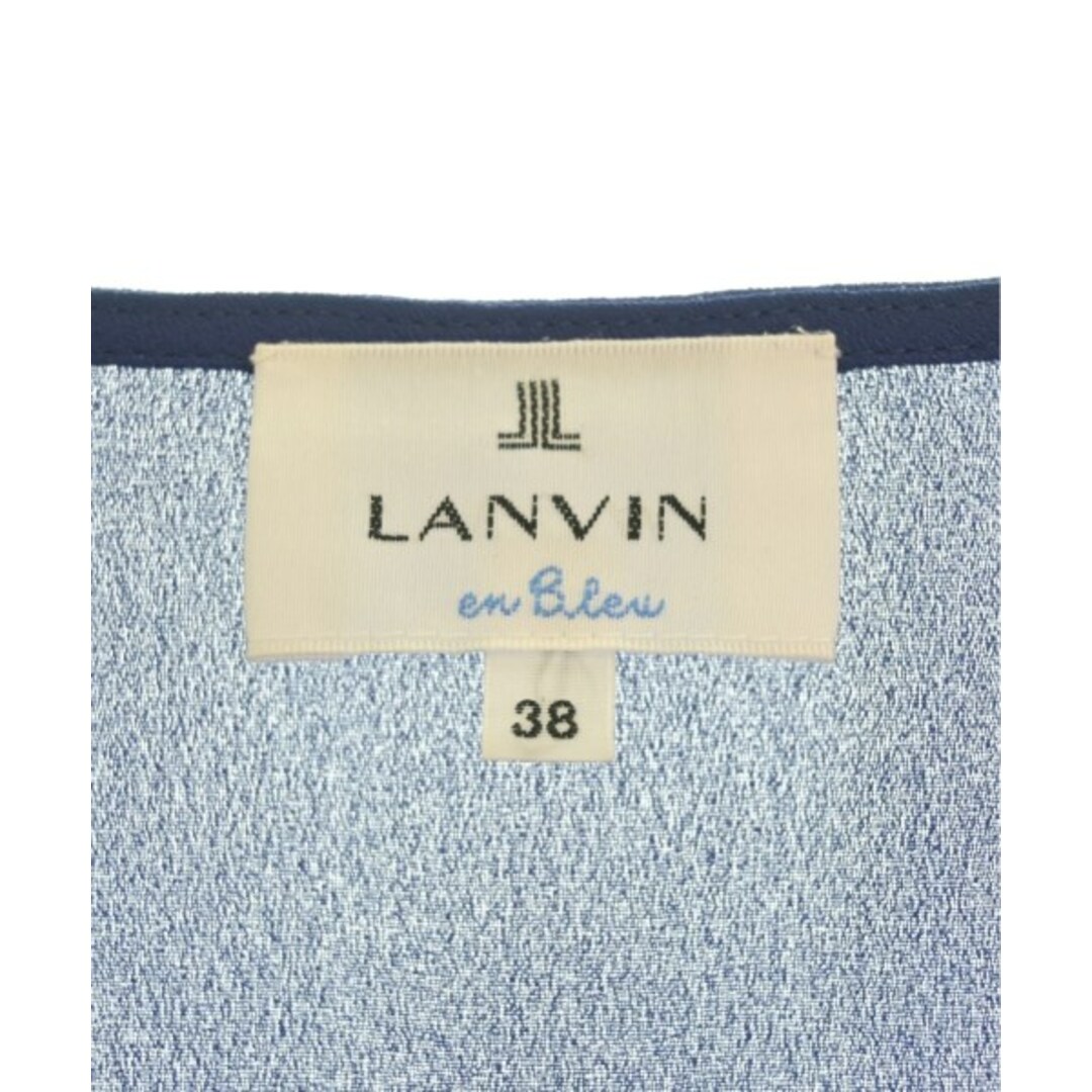 LANVIN en Bleu(ランバンオンブルー)のLANVIN en bleu ランバンオンブルー ブラウス 38(M位) 青 【古着】【中古】 レディースのトップス(シャツ/ブラウス(長袖/七分))の商品写真