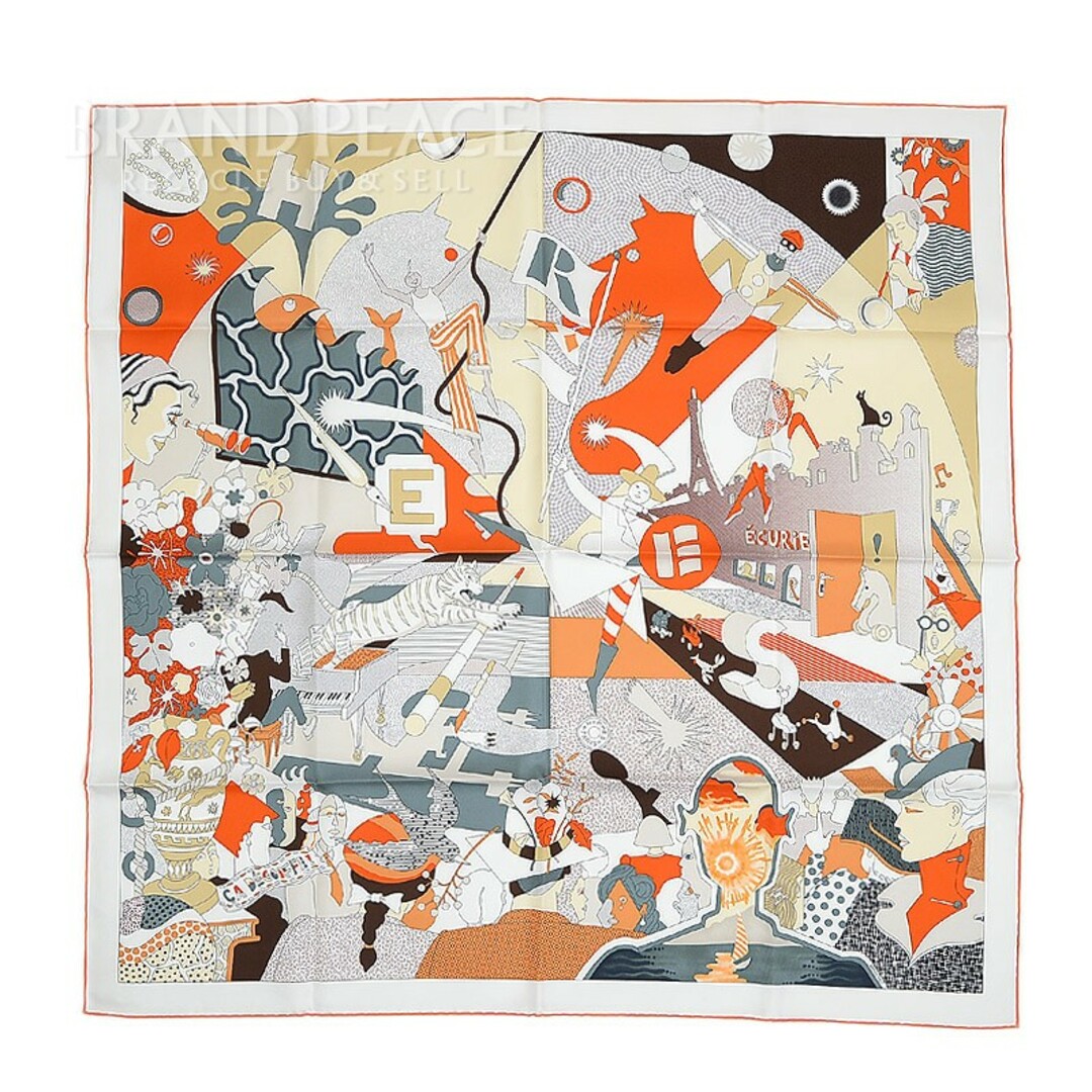 Hermes - エルメス カレ90 スカーフ サ デコワフ CA DECOIFFE ホワイト