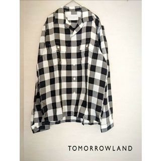 トゥモローランド(TOMORROWLAND)の【新品未使用メンズ】TOMORROWLANDギンガムチェックオープンカラーシャツ(シャツ)