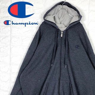 チャンピオン(Champion)のチャンピオン オーバーサイズ フルジップスウェットパーカー 刺繍ワンポイントロゴ(パーカー)