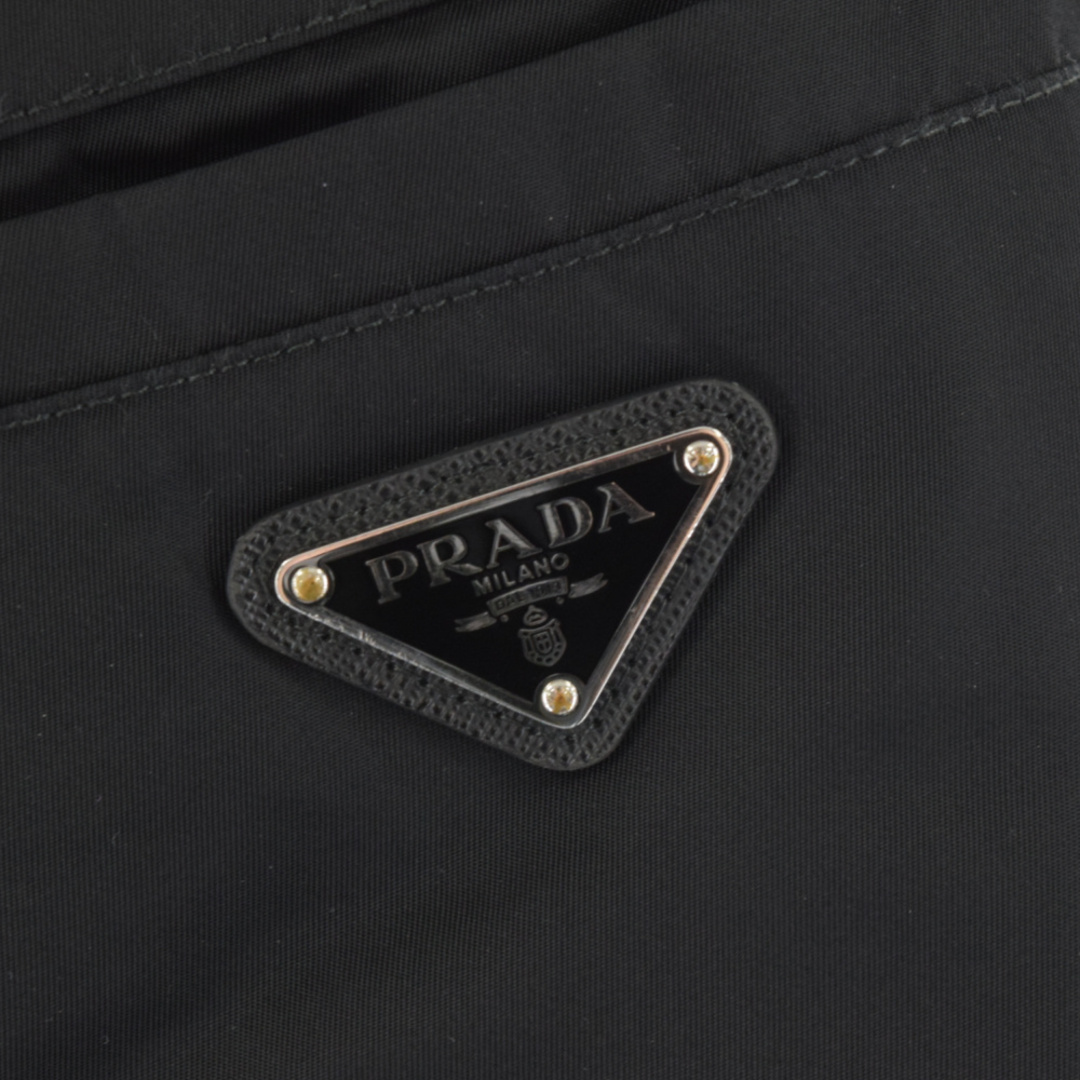 PRADA プラダ 三角ロゴプレート付き ナイロンパンツ ブラック SPH66 S202 1WQ8