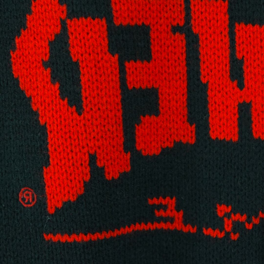 Supreme(シュプリーム)のSUPREME シュプリーム 21AW×THRASHER Sweater スラッシャー フロントロゴクルーネックニットセーター ブラック/レッド メンズのトップス(ニット/セーター)の商品写真
