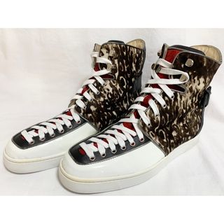 CHRISTIAN LOUBOUTIN スニーカー 豹柄/スタッズ/ラメ/レザー