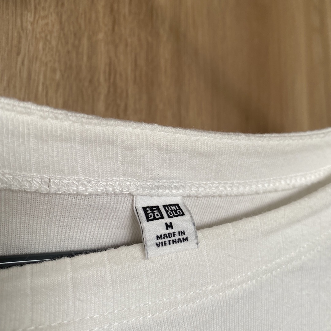 UNIQLO(ユニクロ)のUNIQLO コットンリブTシャツ レディースのトップス(Tシャツ(半袖/袖なし))の商品写真