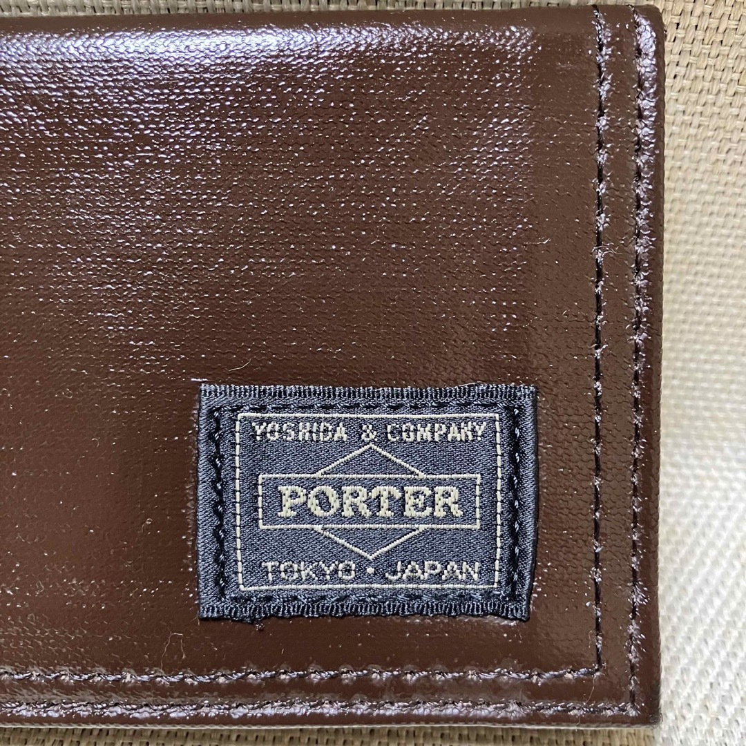 【Z10】PORTER レザー 名刺入れ / カードケース ブラウン