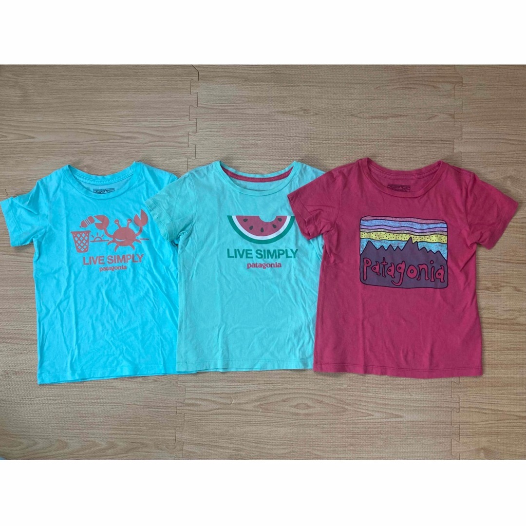 patagonia(パタゴニア)のパタゴニア ベビー　Tシャツ3枚セット　4T  キッズ/ベビー/マタニティのキッズ服女の子用(90cm~)(Tシャツ/カットソー)の商品写真