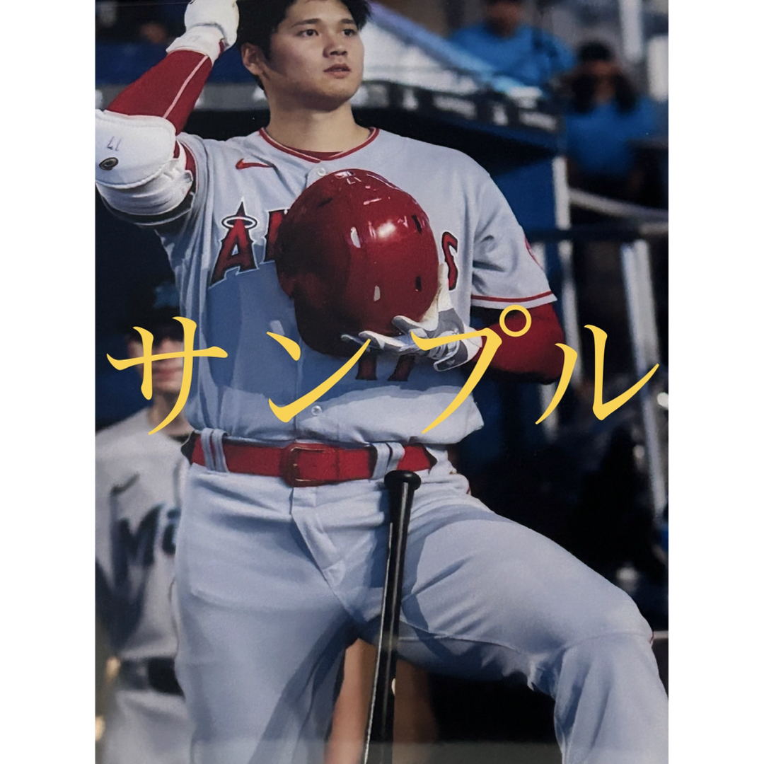 大谷翔平 直筆サインフォト 写真 MLB エンゼルス A4サイズ