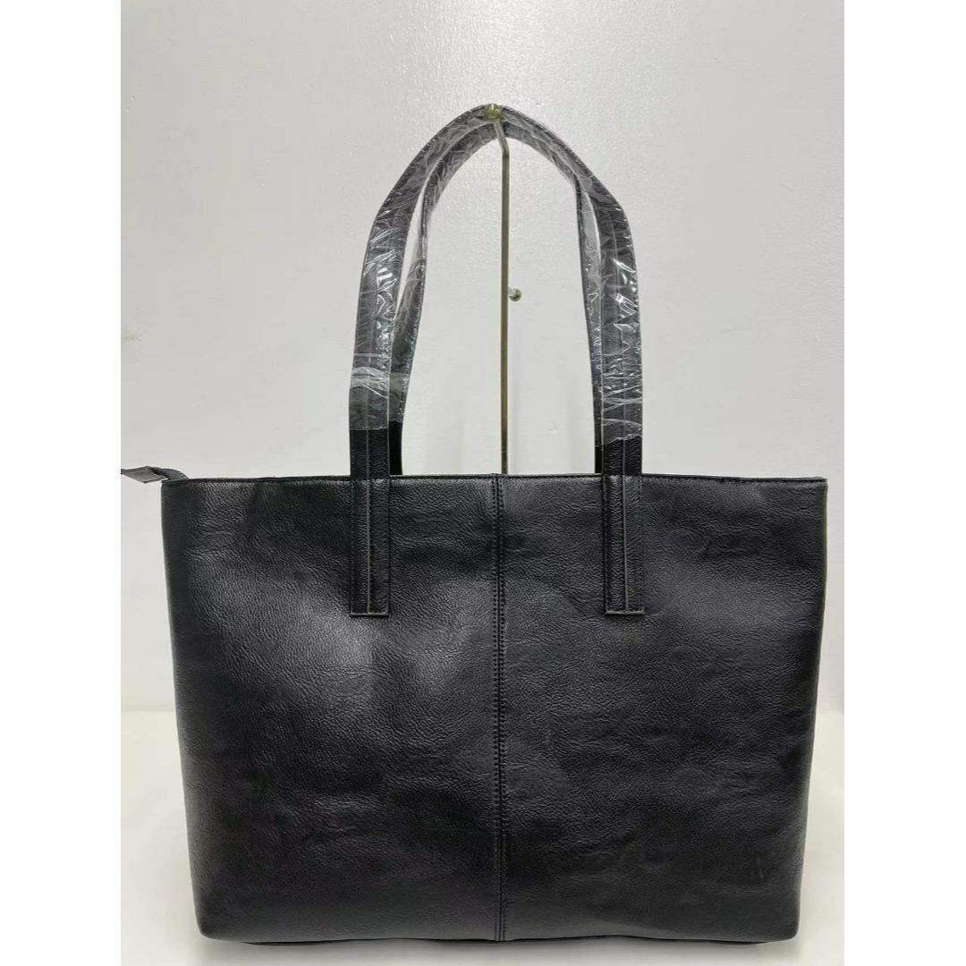 トートバッグ 黒 メンズ ビジネス カジュアル 大容量 肩掛け ポケット  メンズのバッグ(トートバッグ)の商品写真