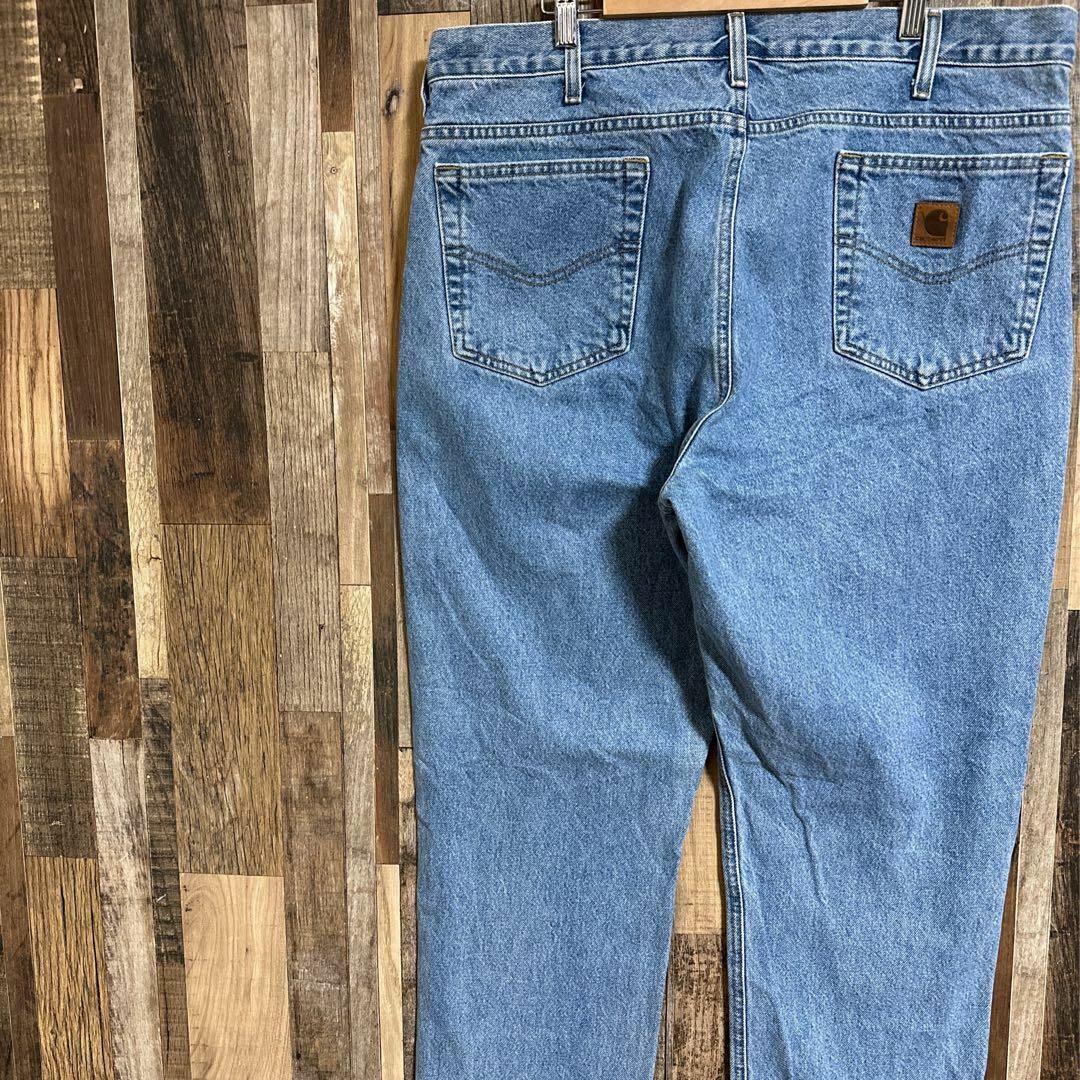 カーハート パンツ デニム ジーンズ ロゴ ブルー アメカジ ロゴ USA古着