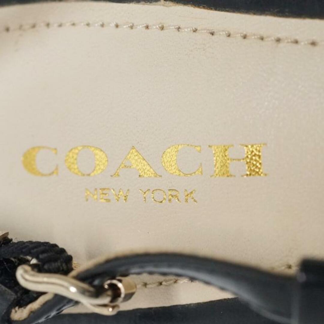 COACH(コーチ)のコーチ サンダル レディース - 黒 リボン レディースの靴/シューズ(サンダル)の商品写真