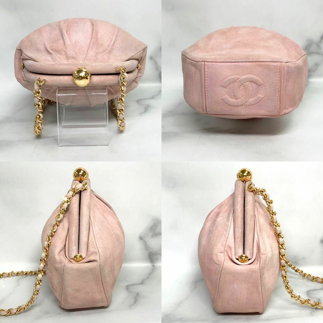 CHANEL シャネル ミニショルダーバッグ スエード がま口 TN433