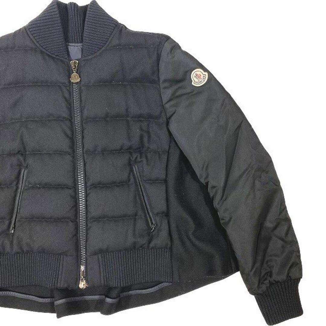 MONCLER(モンクレール)のモンクレール ジェント ダウンジャケット ブルゾン MA-1 ウール切替 レディースのジャケット/アウター(ダウンジャケット)の商品写真