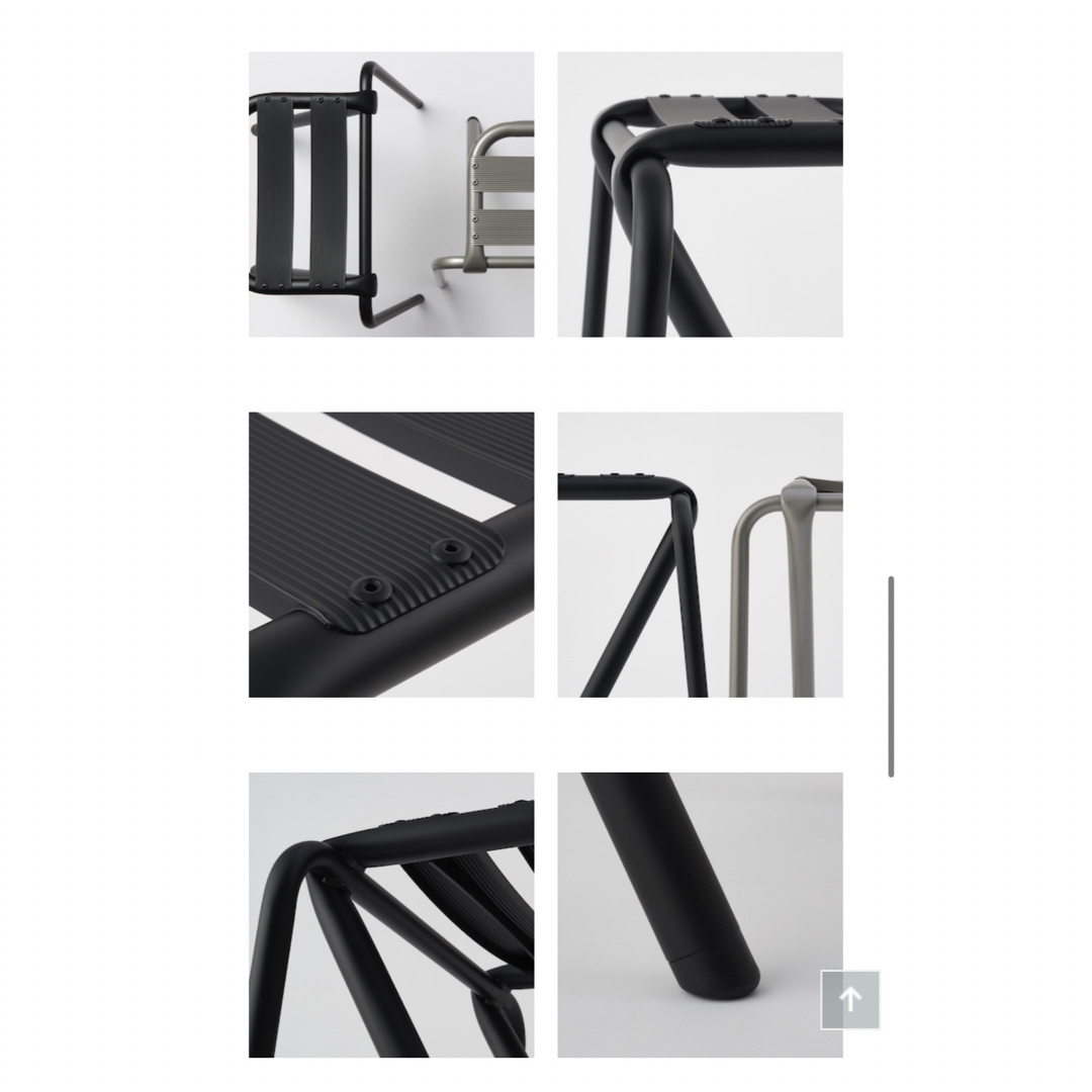 duende bent high stool black インテリア/住まい/日用品の椅子/チェア(スツール)の商品写真