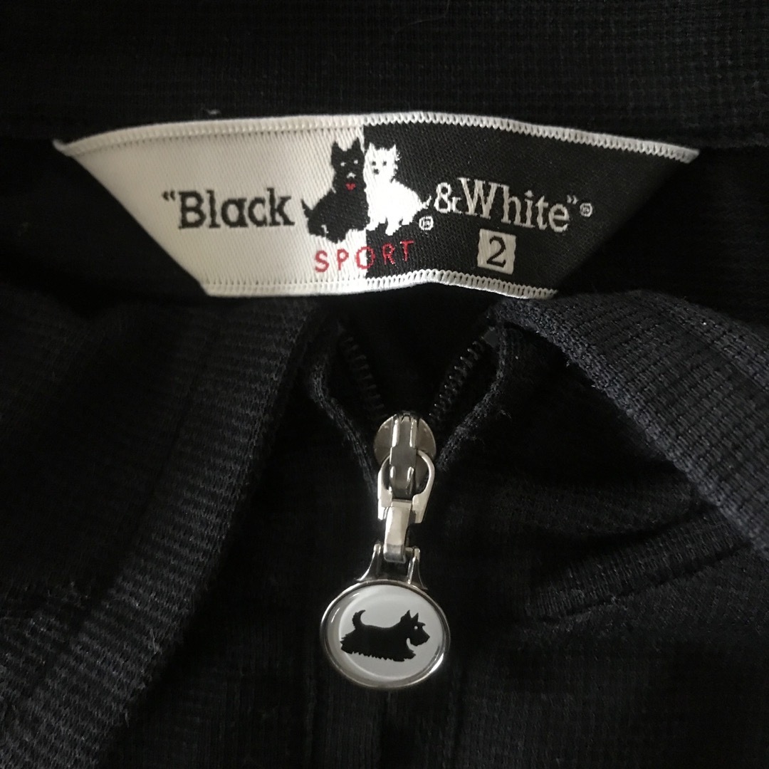 m5019 【美品】ブラックアンドホワイト Tシャツ ゴルフ Vネック