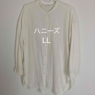 ハニーズ(HONEYS)のハニーズ　ノーカラーシャツ　LL(シャツ/ブラウス(長袖/七分))