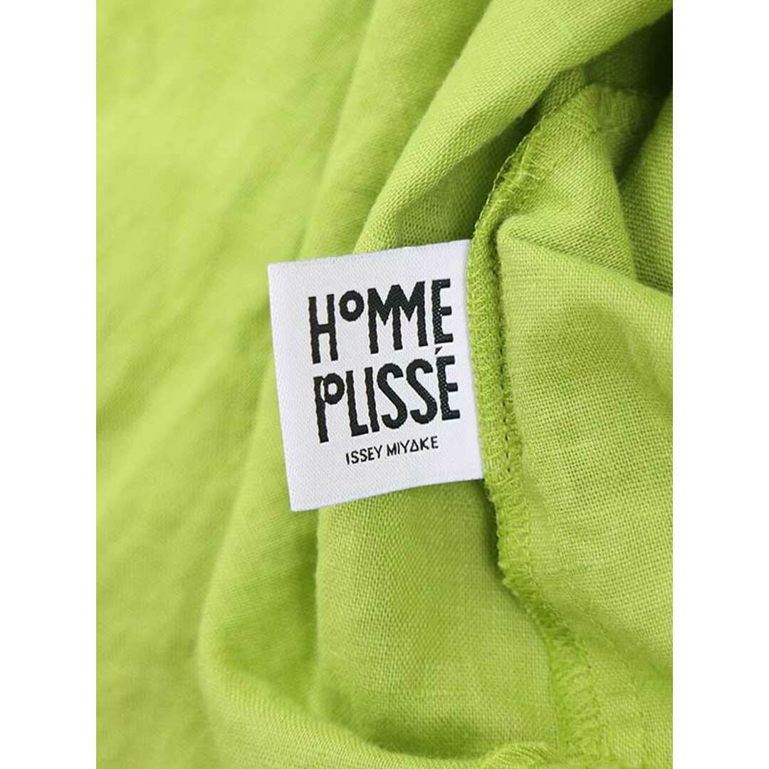 ISSEY MIYAKE(イッセイミヤケ)のHOMME PLISSE ISSEY MIYAKE オム プリッセ イッセイ ミヤケ 21SS サイドスリットスタンドカラーシャツ ライトグリーン 3 メンズのトップス(シャツ)の商品写真