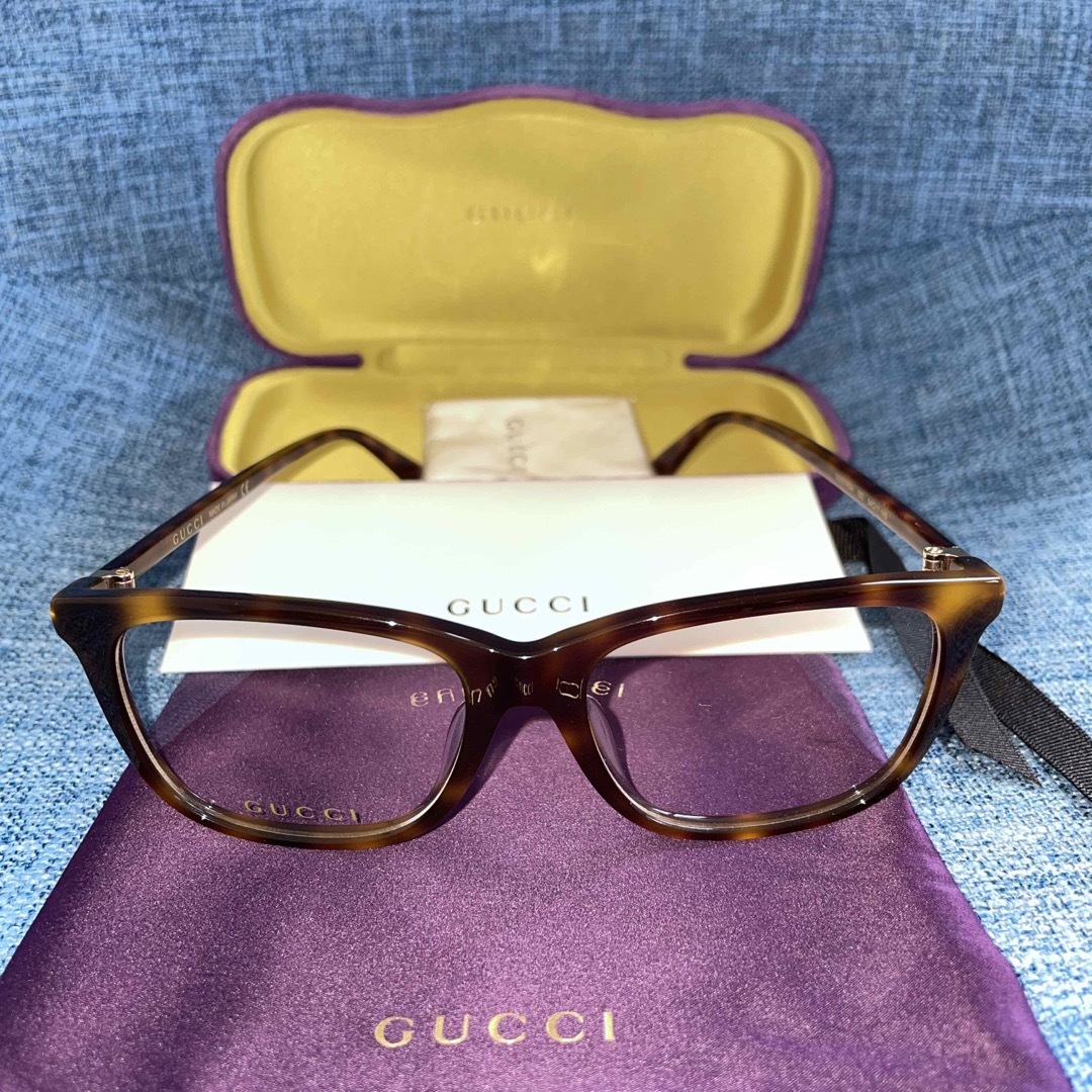 新品未使用 GUCCI グッチ GG0018A 002メガネフレーム ブラウン