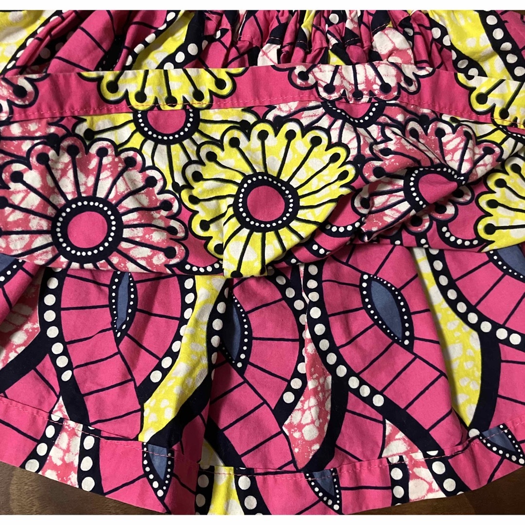 アフリカン柄　スカート90〜105 キッズ/ベビー/マタニティのキッズ服女の子用(90cm~)(スカート)の商品写真