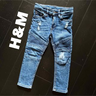 エイチアンドエム(H&M)のH&M【3回着用】105cm バイカーデニムパンツ(パンツ/スパッツ)