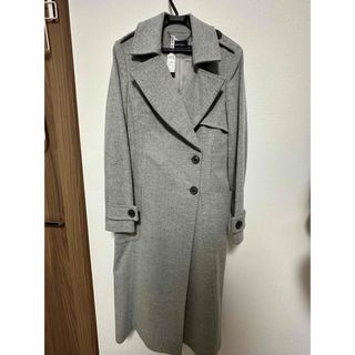 カレンミレン(Karen Millen)の【大幅値下げ】美品 カレンミレン ロング チェスターコート グレー(チェスターコート)