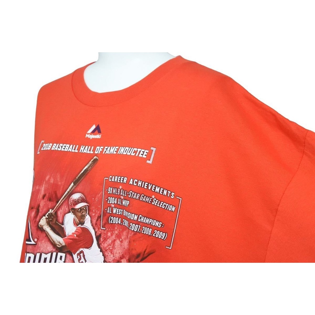 未使用 Majestic Vladimir Guerrero ゲレーロ Tシャツ 半袖 野球 ベースボール ロサンジェルス エンジェルス レッド XL 32053約76cm身幅