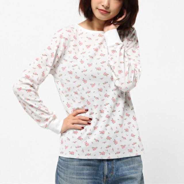 WEGO(ウィゴー)の半額♡新品未使用サーマルロングTシャツ✩花柄 メンズのトップス(Tシャツ/カットソー(七分/長袖))の商品写真