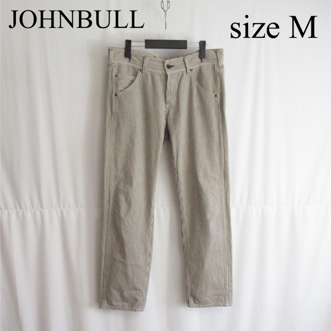 JOHNBULL ヒッコリー ストライプ ワーク デニム パンツ ボトムス M