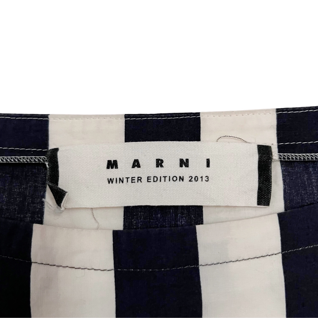 【MARNI】ボールドストライプ プルオーバーブラウス 42