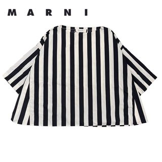 SALE⭐︎MARUNI マルニ　袖ストライプ切り替えロングシャツ