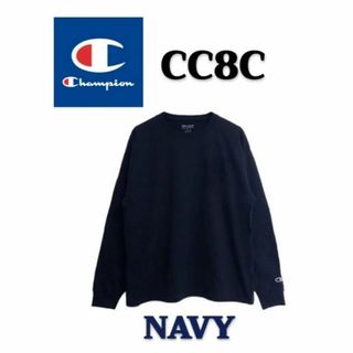 チャンピオン(Champion)の送料無料　 CHAMPION チャンピオン 　ロングTシャツ ネイビー　L 新品(Tシャツ/カットソー(七分/長袖))