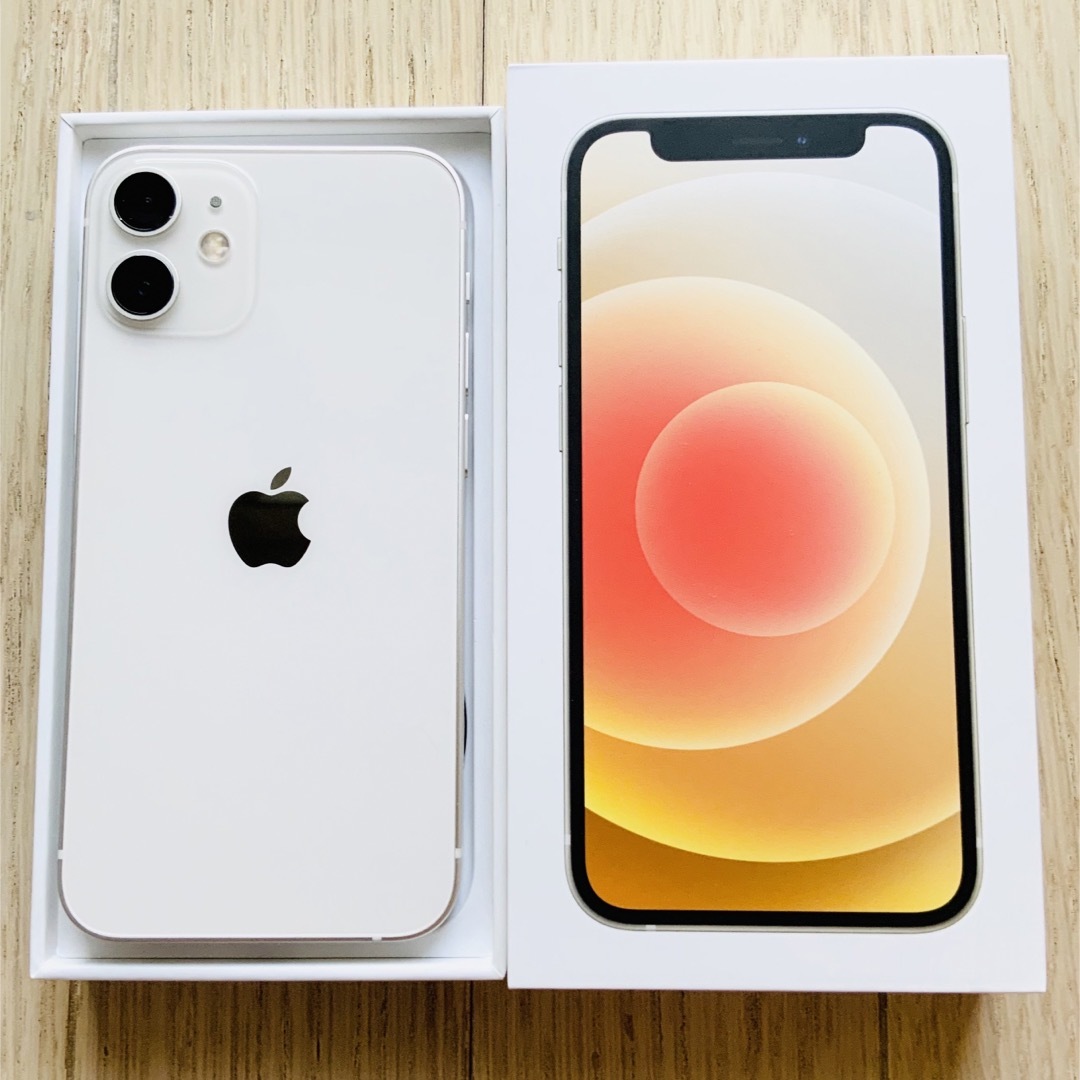 iPhone - 【極美品 付属品全て完備】iPhone 12 ホワイト 64GB SIM