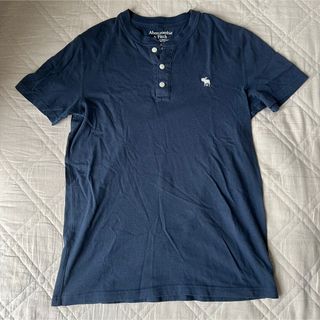 アバクロンビーアンドフィッチ(Abercrombie&Fitch)のアバクロ Tシャツ ヘンリーシャツ Sサイズ ネイビー(Tシャツ(半袖/袖なし))