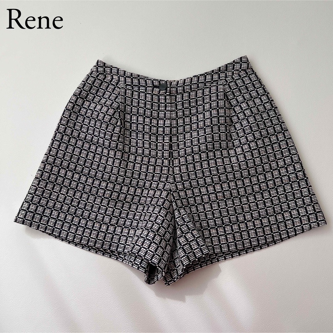 約32cm股上美品　Rene ルネ　ツイードショートパンツ　ボトムス