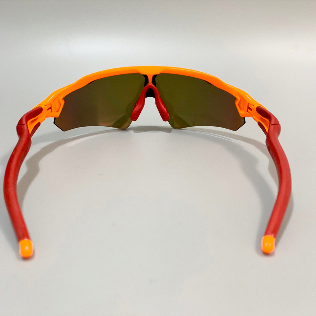 美品 オークリー サングラス RADAR EV 赤オレンジ 野球 ランニング-