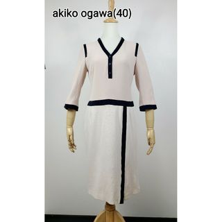 美品 akiko ogawa バイカラーストレッチワンピースの通販｜ラクマ