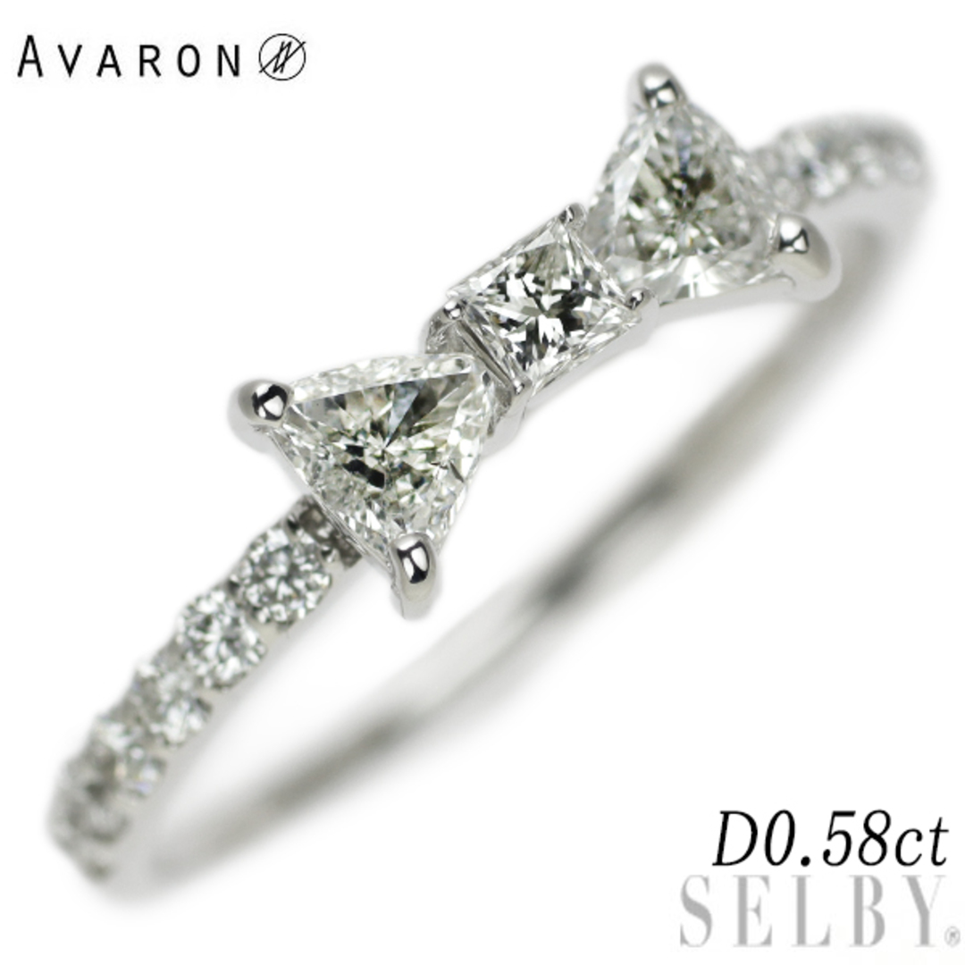 Avaron K18WG ダイヤモンド リング 0.58ct リボン