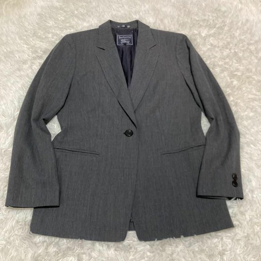 ☆BURBERRYS☆ スカートスーツ セットアップ 40 ウール グレー