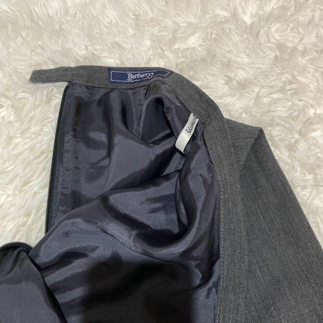 ☆BURBERRYS☆ スカートスーツ セットアップ 40 ウール グレー