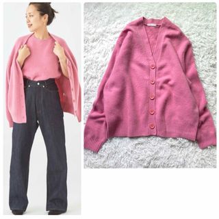 プラージュ(Plage)の美品✨プラージュ カーディガン 秋服 カシミヤ 冬服 Ｖネック ウール ファー(カーディガン)