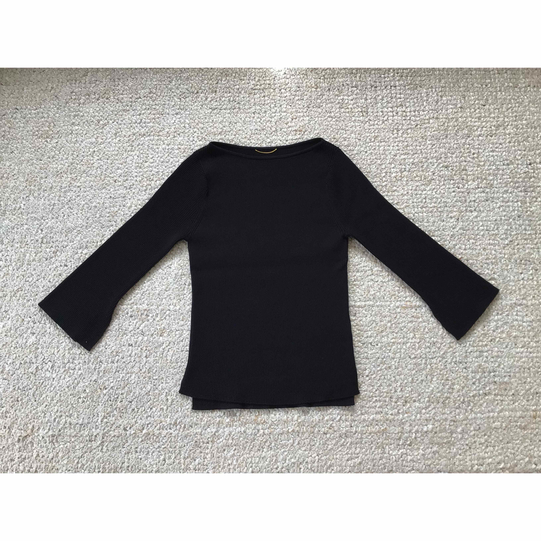 L'Appartement DEUXIEME CLASSE(アパルトモンドゥーズィエムクラス)のアパルトモン　SLIT RIB KNIT  ブラック レディースのトップス(ニット/セーター)の商品写真