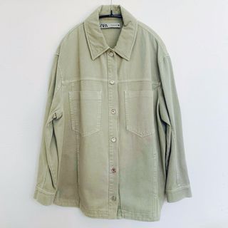 ザラ(ZARA)のZARA デニムジャケット(カーキ)(Gジャン/デニムジャケット)