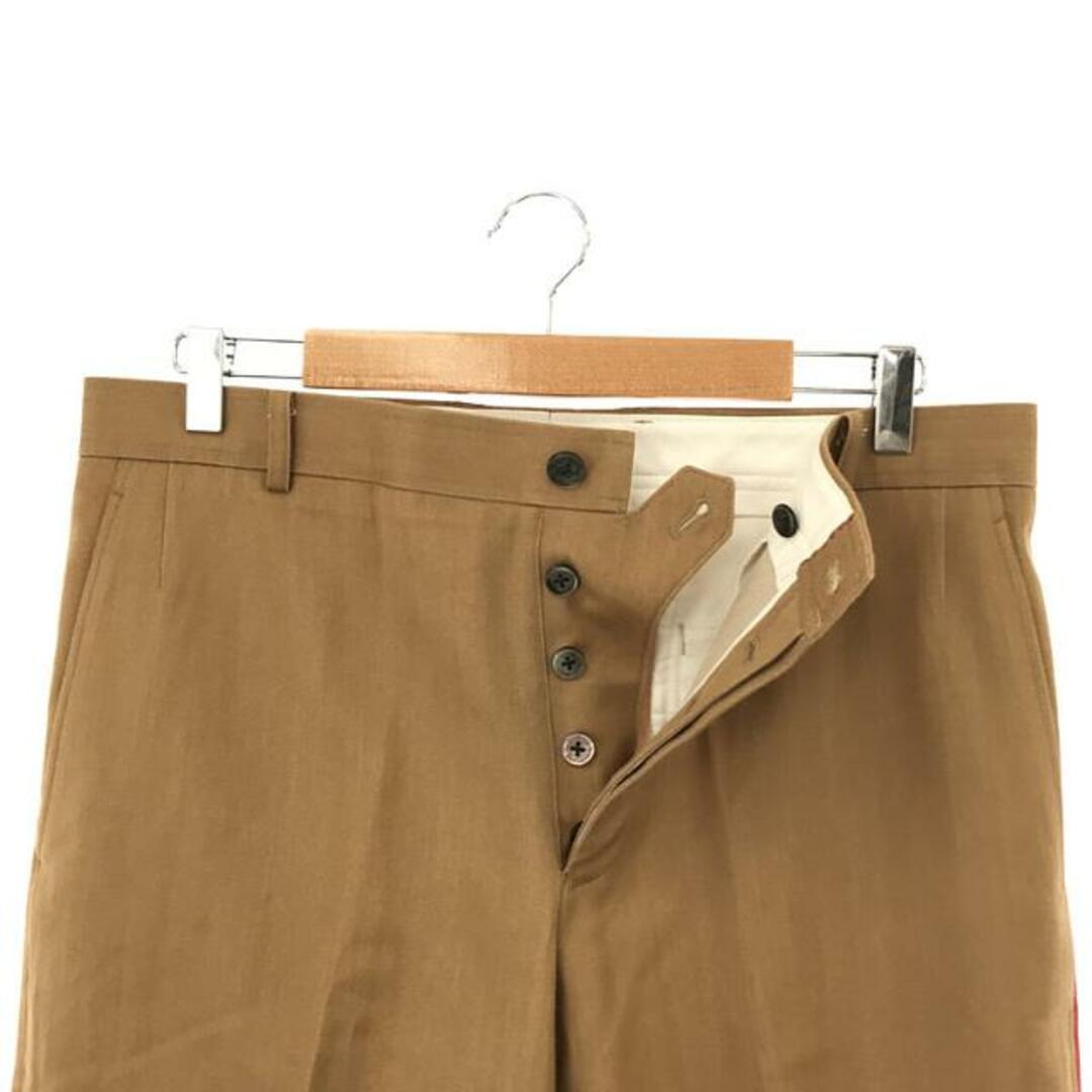【美品】 THOM BROWNE / トムブラウン | トリコロールライン クロップドパンツ | 2 | キャメル | メンズ