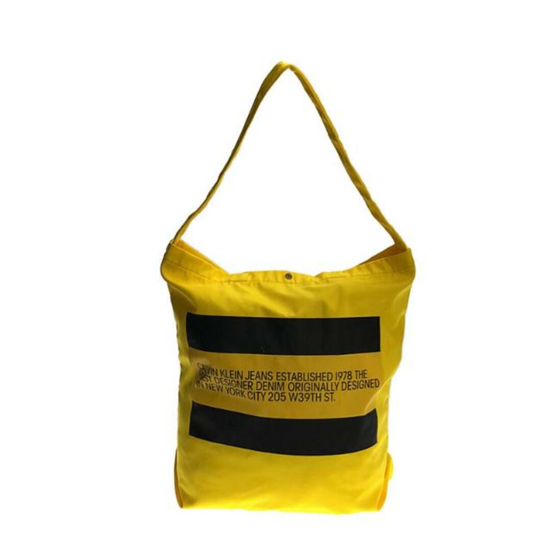 【美品】  Calvin Klein Jeans / カルバンクラインジーンズ | 2way LOGO SML TOTE / ロゴ ショルダー トートバッグ / ユニセックス | ST | yellow | メンズ