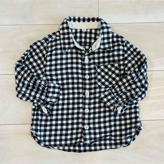 ムジルシリョウヒン(MUJI (無印良品))の無印良品 シャツ 90 白黒　ベビー　キッズ(Tシャツ/カットソー)