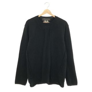 コムデギャルソンオムプリュス(COMME des GARCONS HOMME PLUS)のCOMME des GARCONS HOMME PLUS / コムデギャルソンオムプリュス | 2020AW | ウール レイヤード ドッキング ニット | M | ブラック | メンズ(ニット/セーター)