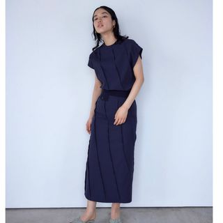 トゥデイフル(TODAYFUL)のRIPPLES FRENCH SLEEVE TOP(NYV)　(シャツ/ブラウス(半袖/袖なし))