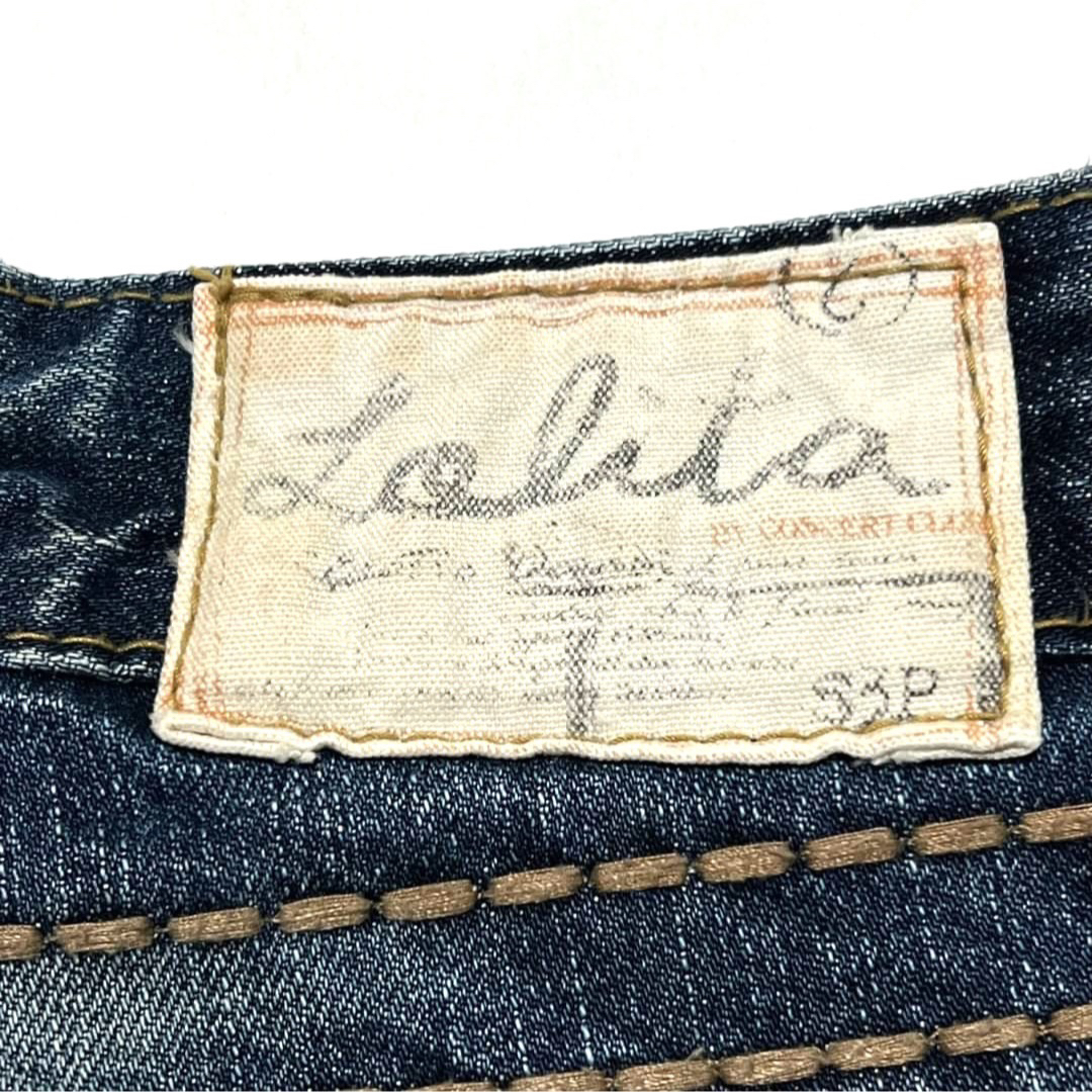 LOLITAJEANS(ロリータジーンズ)のLOLITA JEANS ロリータジーンズ ダメージ加工 フレア サイズ25 レディースのパンツ(デニム/ジーンズ)の商品写真