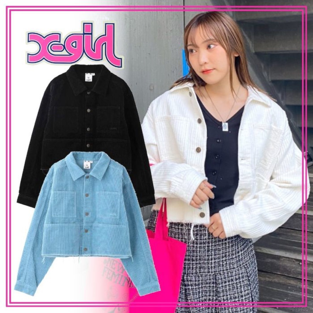 X-girl CORDUROY JACKET ショート丈 ボックスシルエット